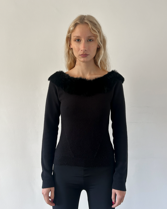 Morgan de Toi  Fur Trim Sweater