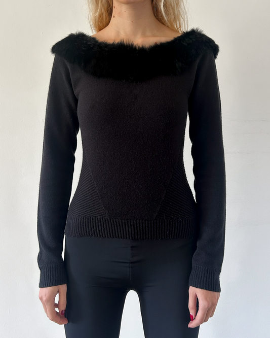 Morgan de Toi  Fur Trim Sweater