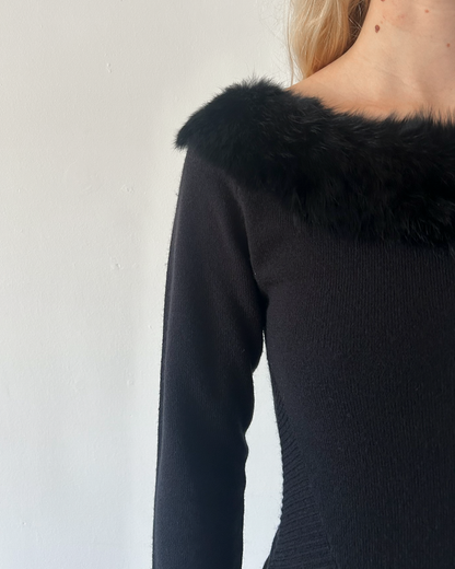 Morgan de Toi  Fur Trim Sweater