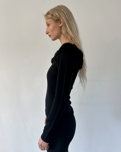 Morgan de Toi  Fur Trim Sweater
