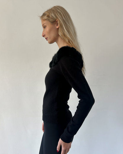 Morgan de Toi  Fur Trim Sweater