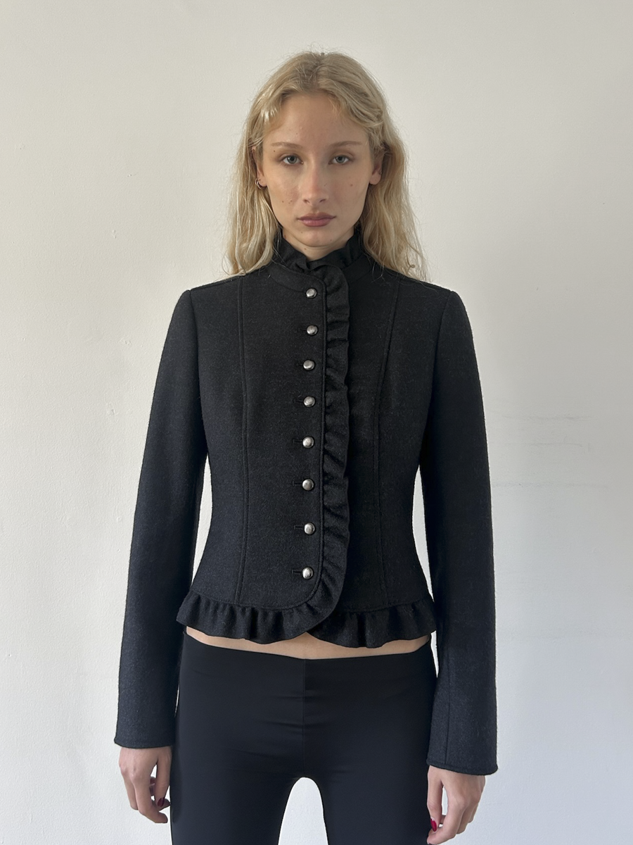 Burberry London Napoleon Ruffle Jacket