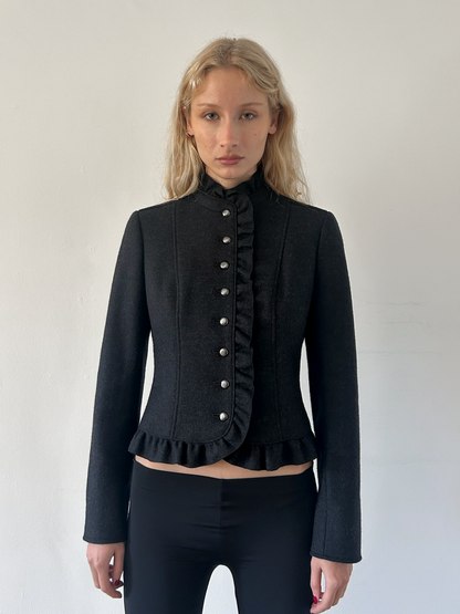 Burberry London Napoleon Ruffle Jacket