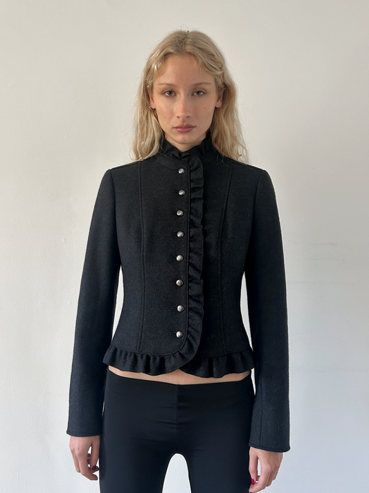 Burberry London Napoleon Ruffle Jacket