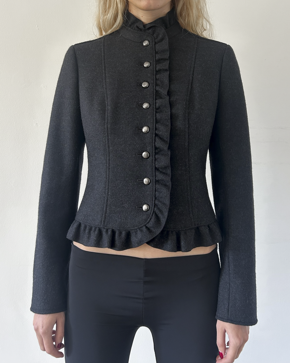 Burberry London Napoleon Ruffle Jacket