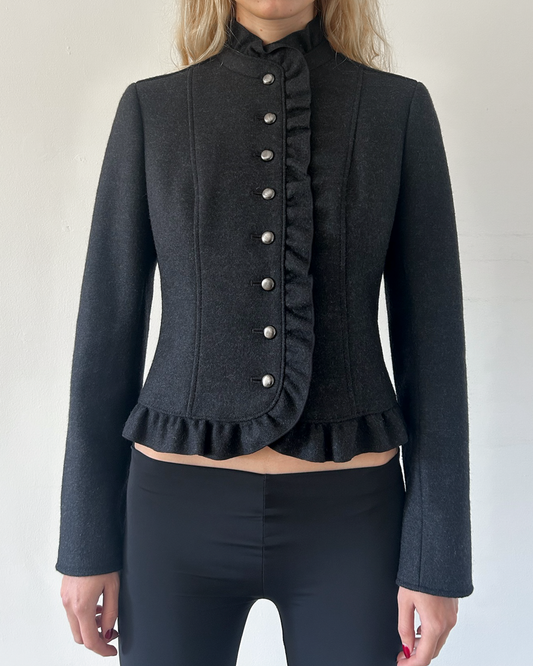 Burberry London Napoleon Ruffle Jacket