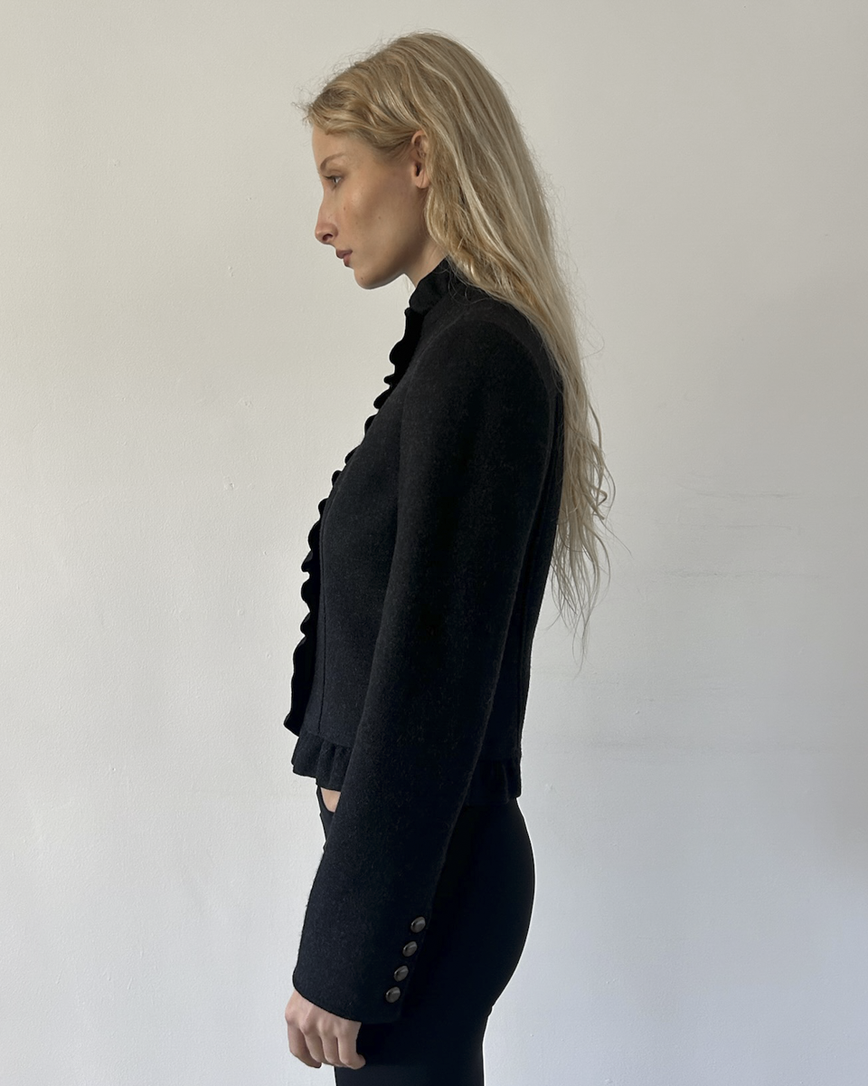 Burberry London Napoleon Ruffle Jacket