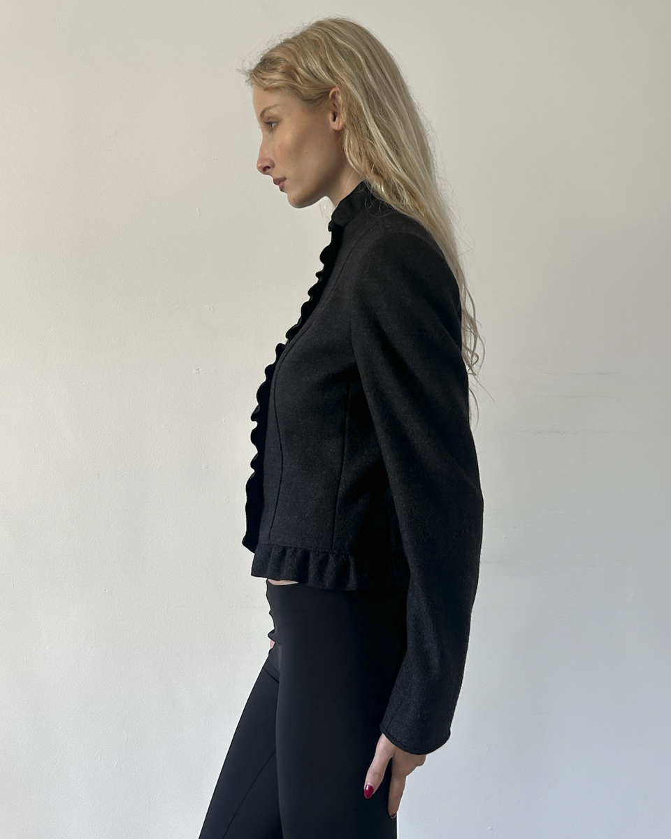 Burberry London Napoleon Ruffle Jacket