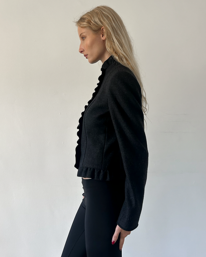 Burberry London Napoleon Ruffle Jacket