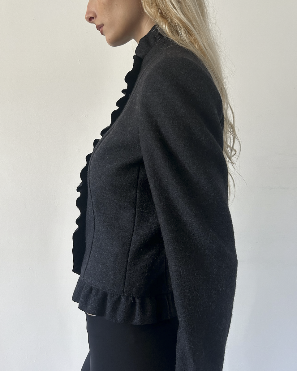 Burberry London Napoleon Ruffle Jacket