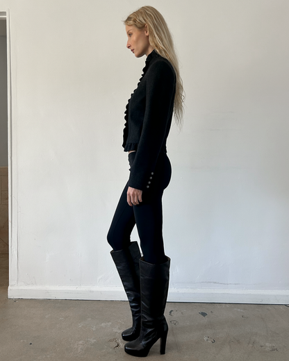 Burberry London Napoleon Ruffle Jacket