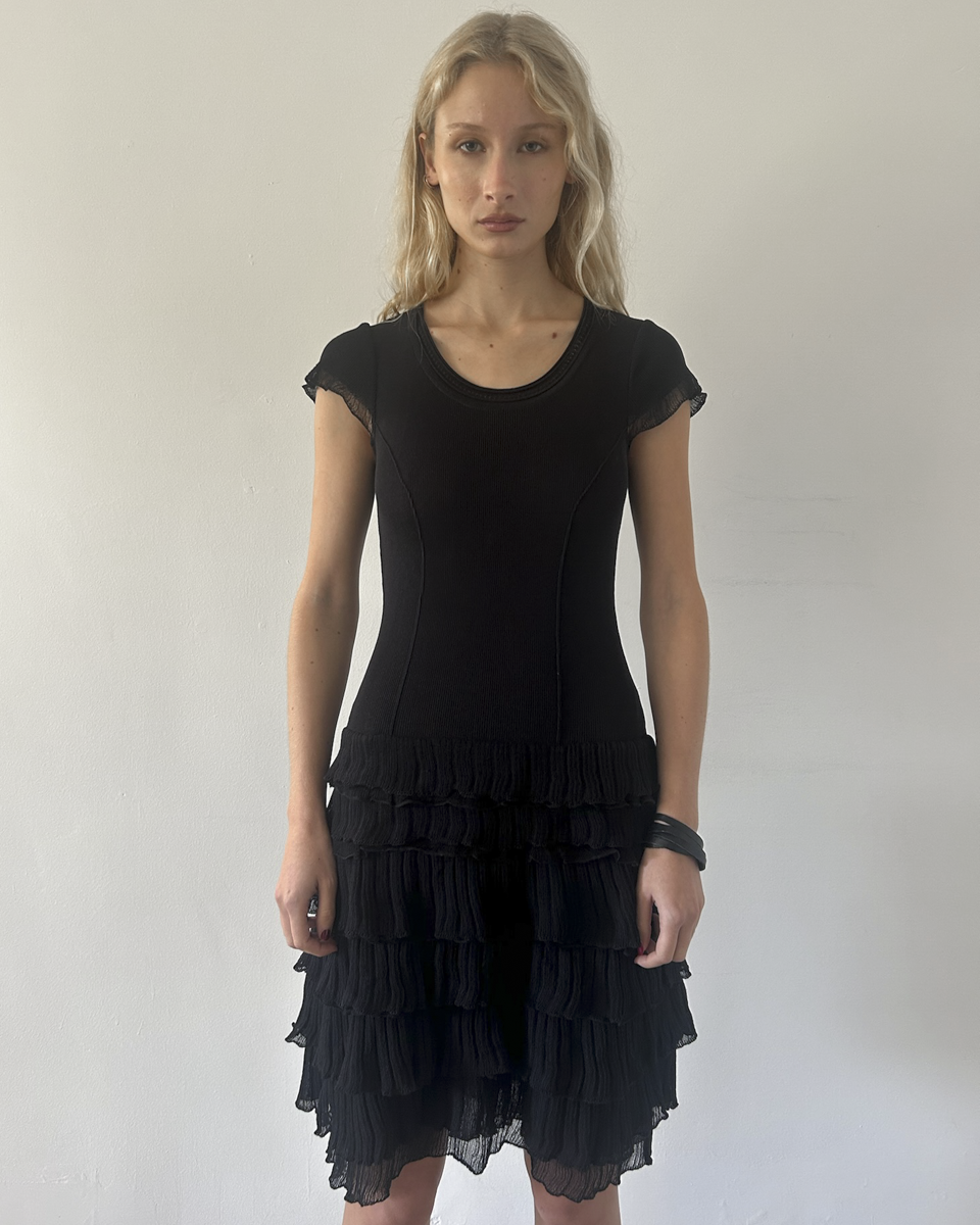 Roberta Scarpa Ruffle Drop-Waist Dress