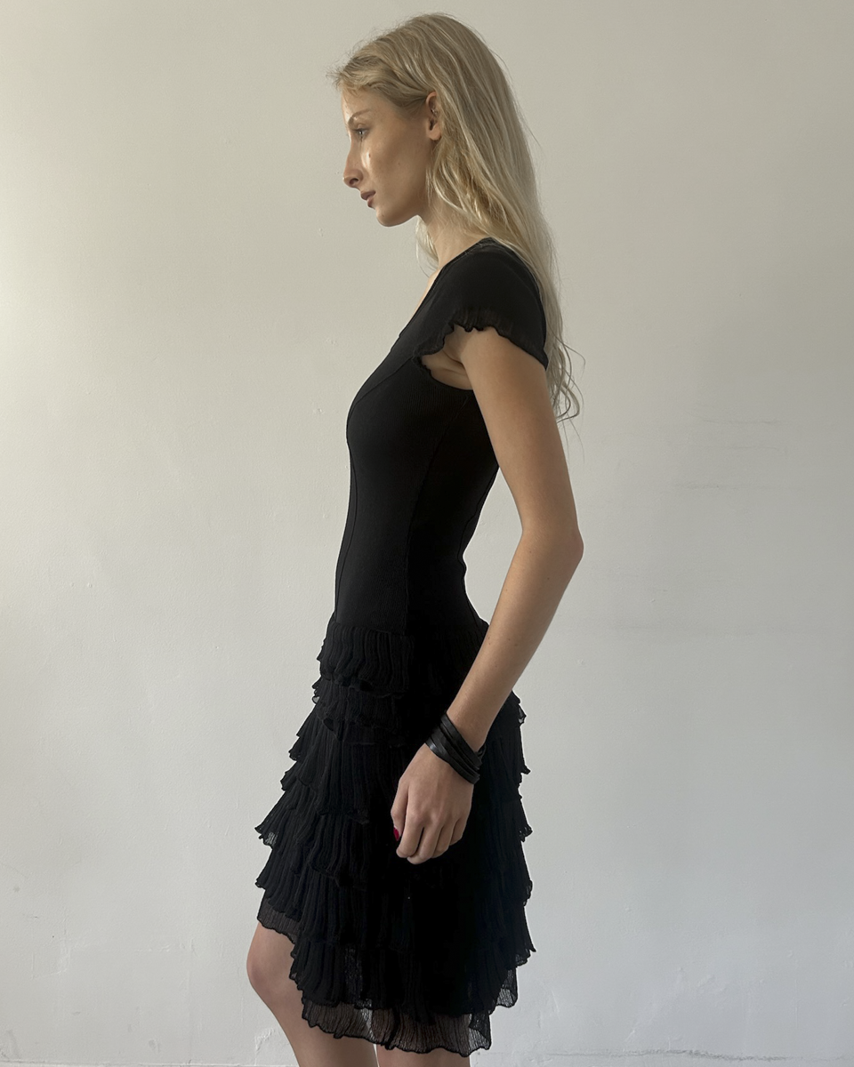 Roberta Scarpa Ruffle Drop-Waist Dress