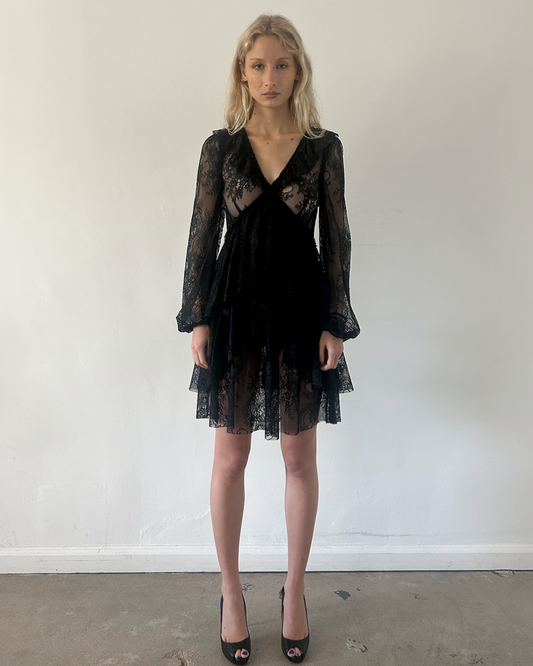 Blumarine Lace Tiered Dress