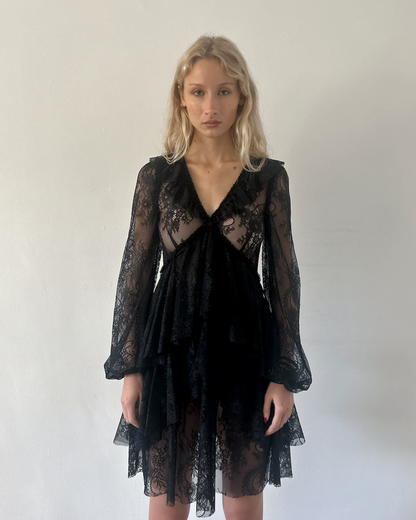 Blumarine Lace Tiered Dress