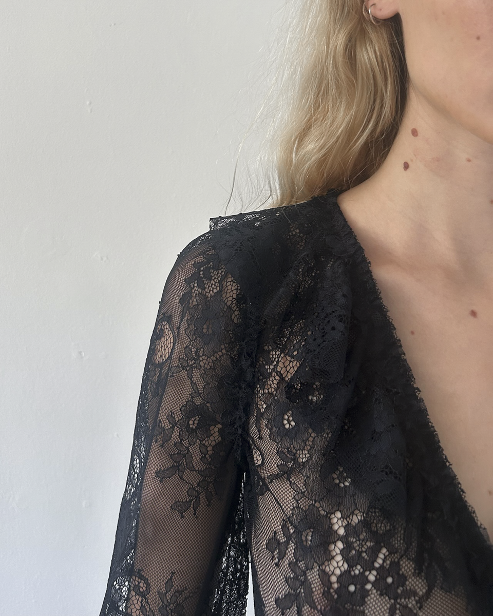 Blumarine Lace Tiered Dress