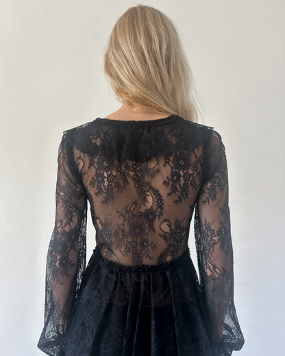 Blumarine Lace Tiered Dress