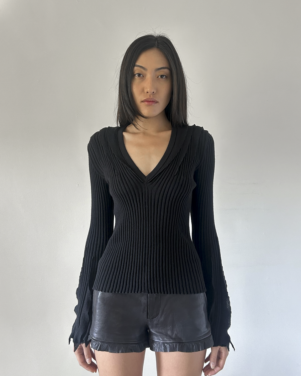 Valentino Fringe Sleeve Top