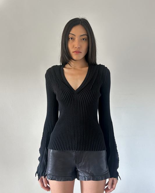 Valentino Fringe Sleeve Top