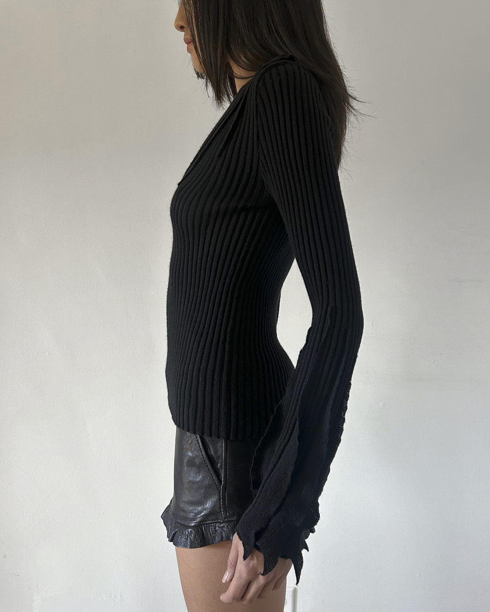 Valentino Fringe Sleeve Top