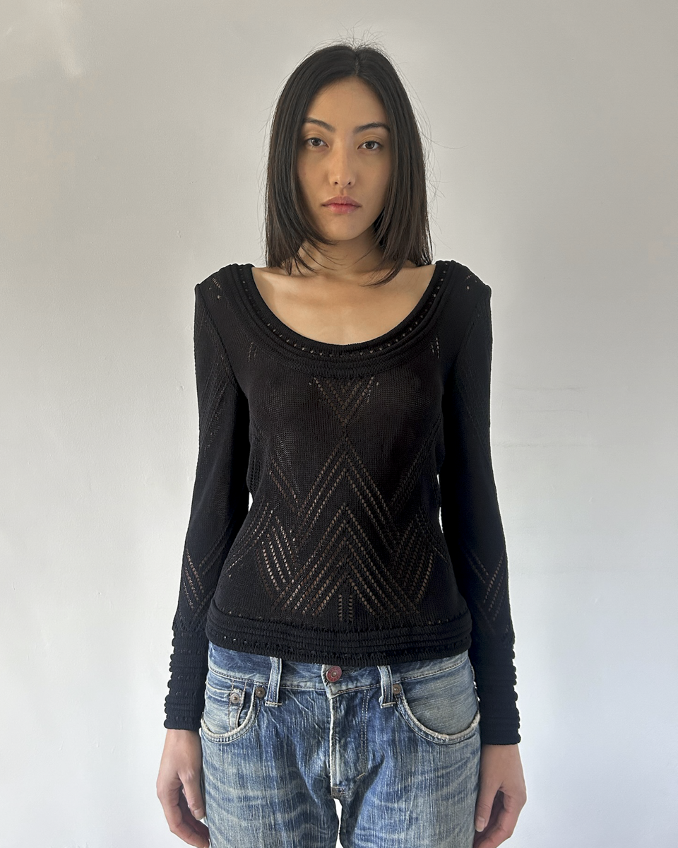 Celine Paris Crochet Sweater