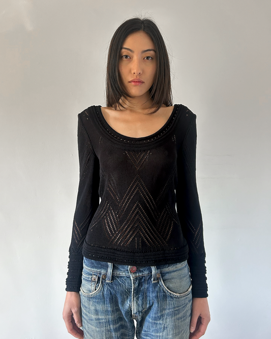 Celine Paris Crochet Sweater