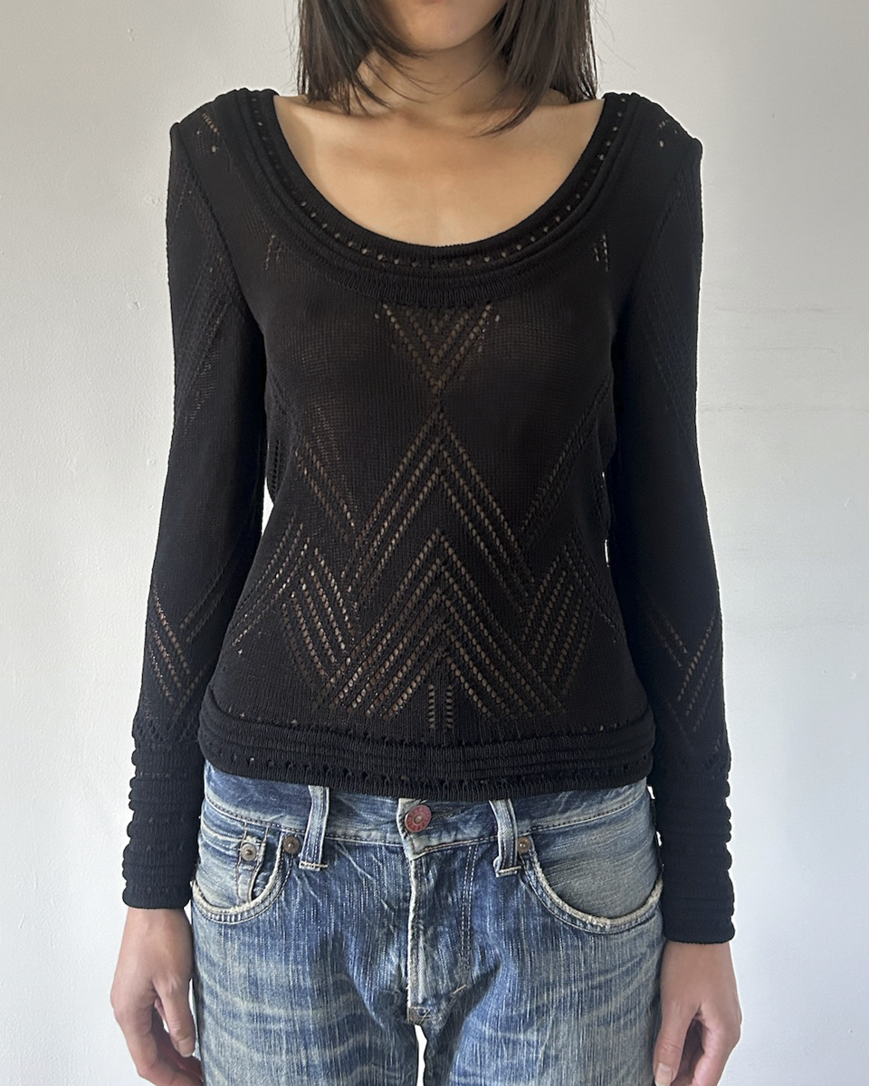 Celine Paris Crochet Sweater