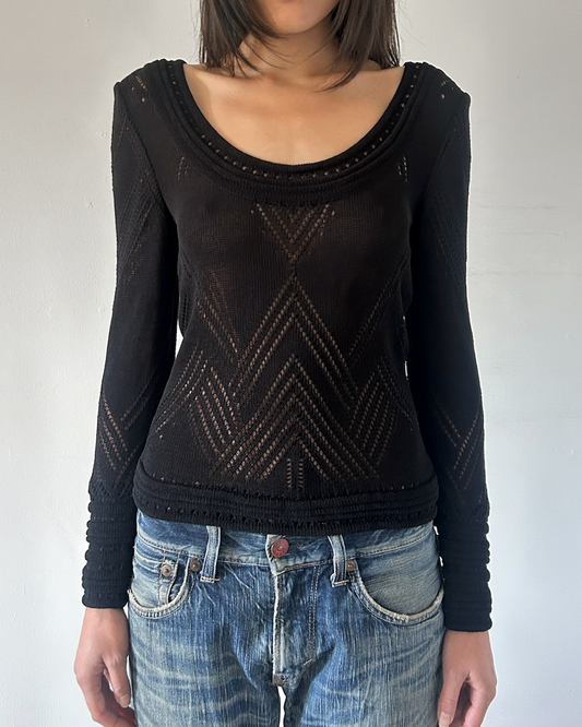 Celine Paris Crochet Sweater