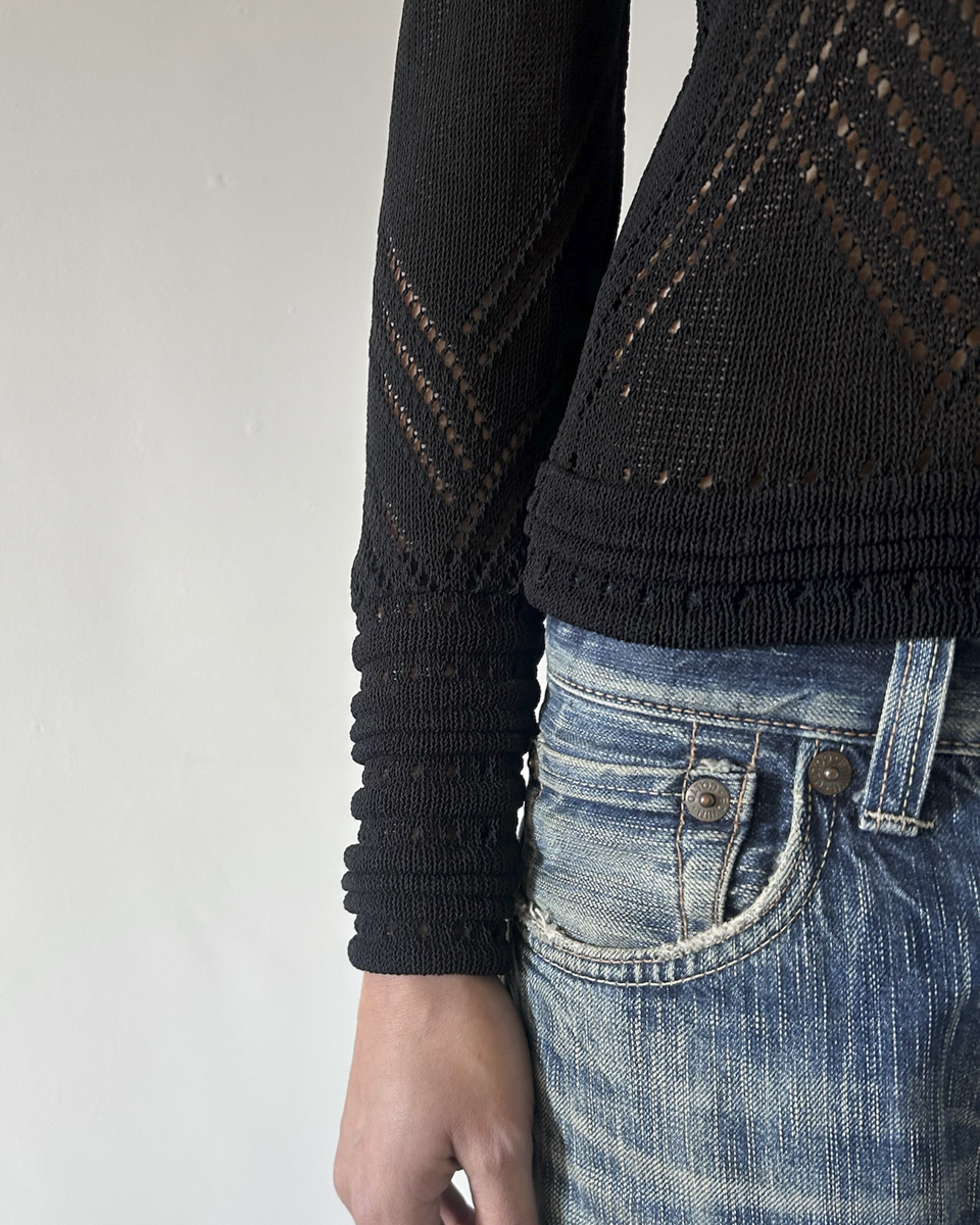 Celine Paris Crochet Sweater