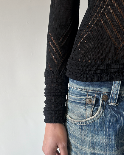 Celine Paris Crochet Sweater