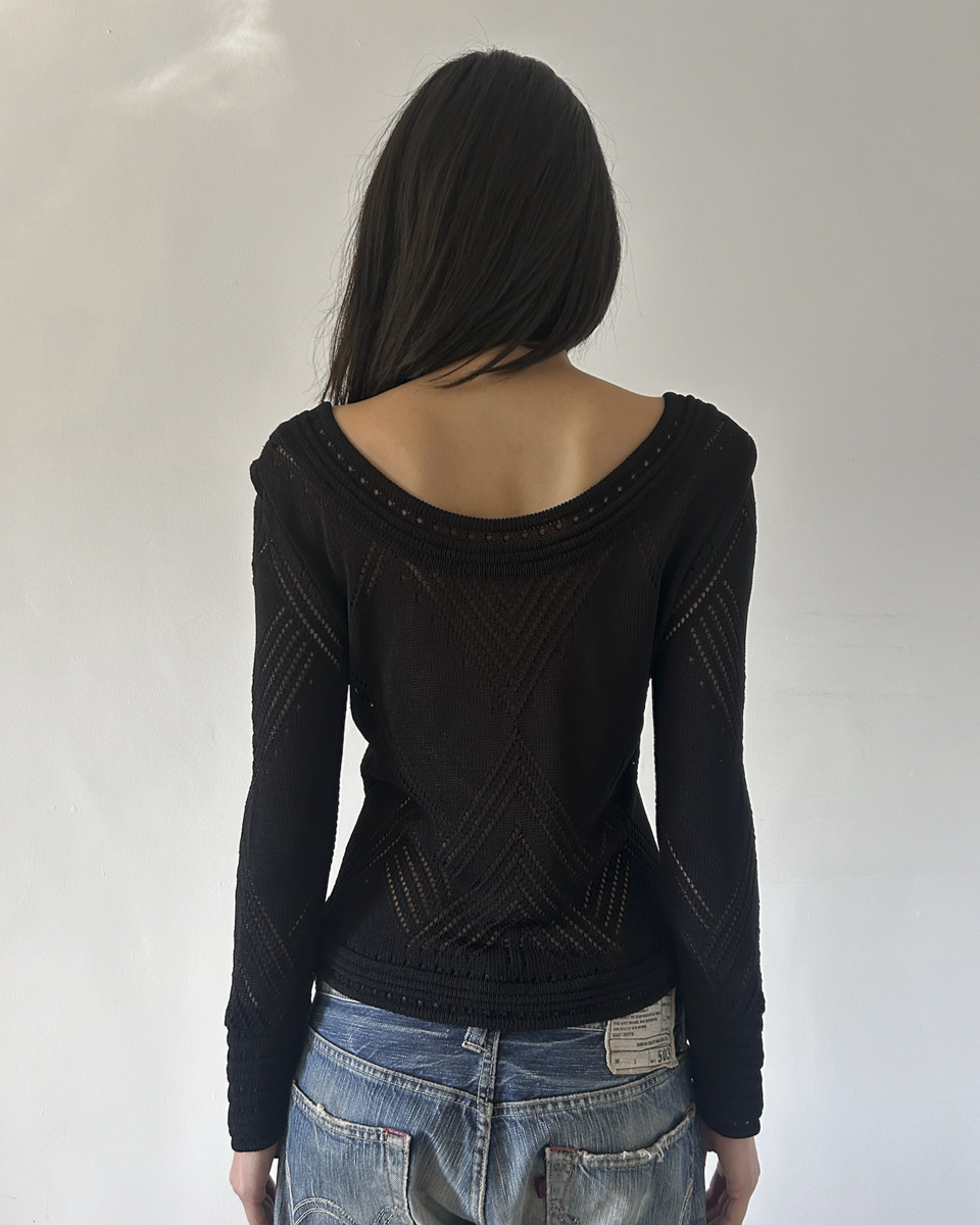 Celine Paris Crochet Sweater