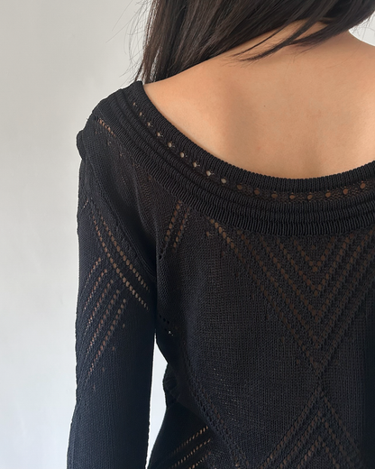Celine Paris Crochet Sweater