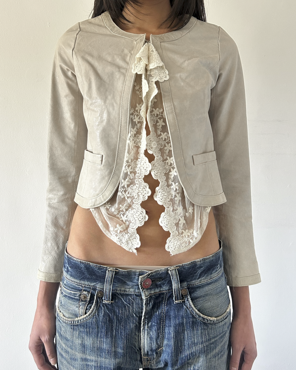 Royal Party Leather & Lace Jacket