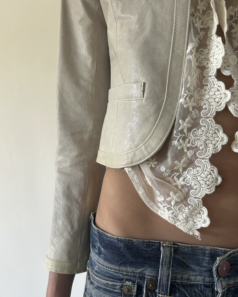 Royal Party Leather & Lace Jacket