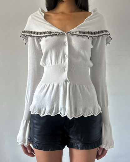 Roberta Scarpa Beaded Cardigan