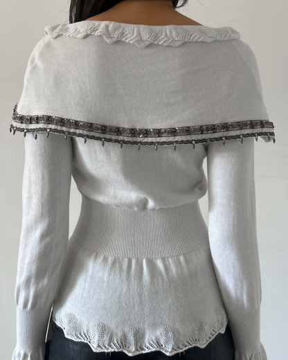 Roberta Scarpa Beaded Cardigan