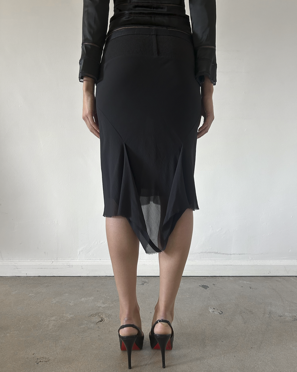 Rick Owens Lillies Silk Mermaid Skirt