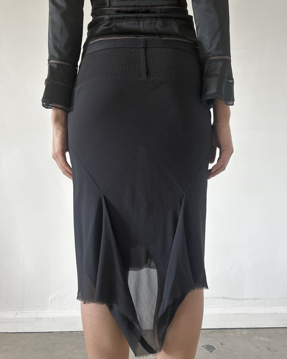 Rick Owens Lillies Silk Mermaid Skirt