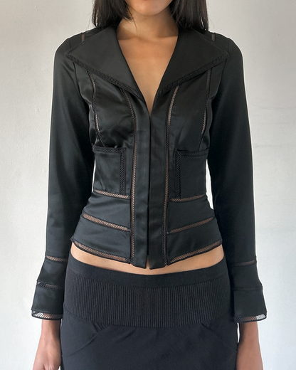 Tadashi Shoji Plunge Neck Blazer