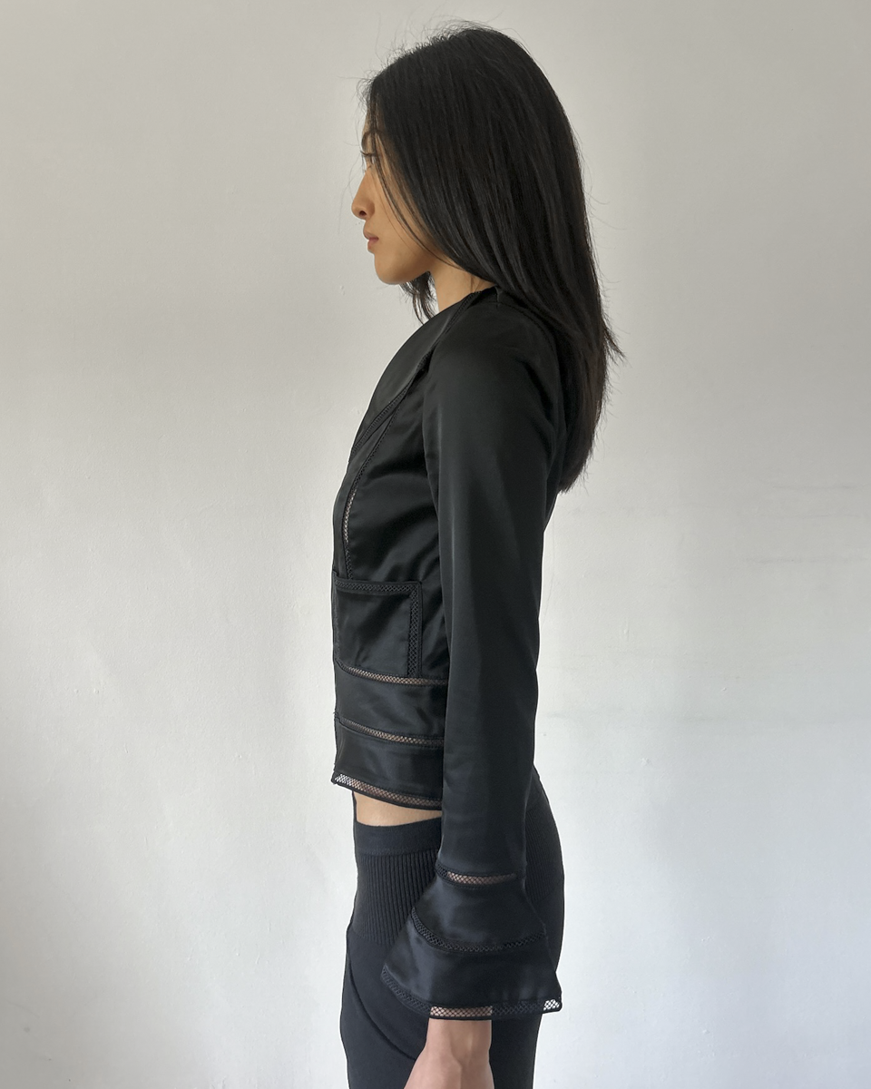 Tadashi Shoji Plunge Neck Blazer