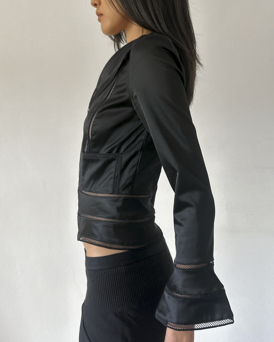 Tadashi Shoji Plunge Neck Blazer