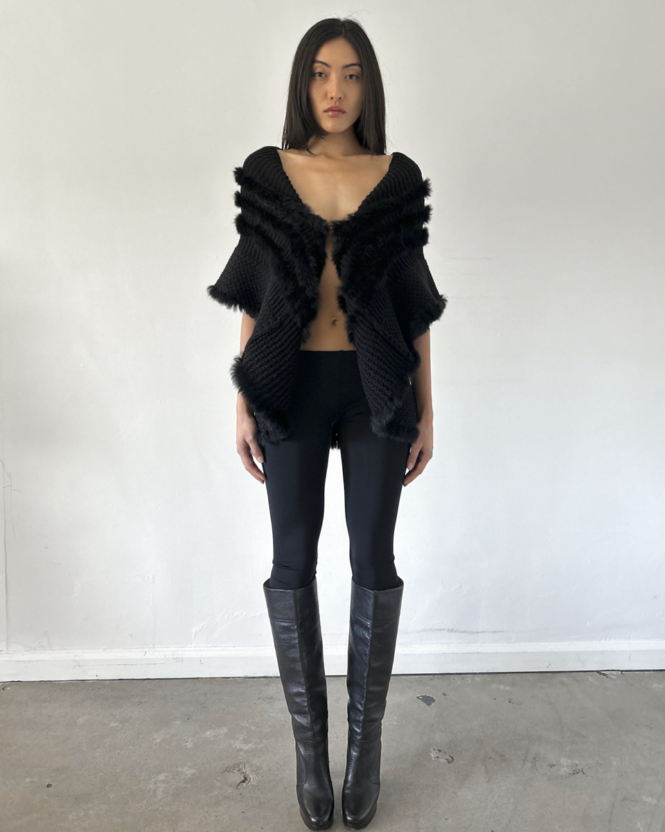 Vintage Fur Poncho / Vest