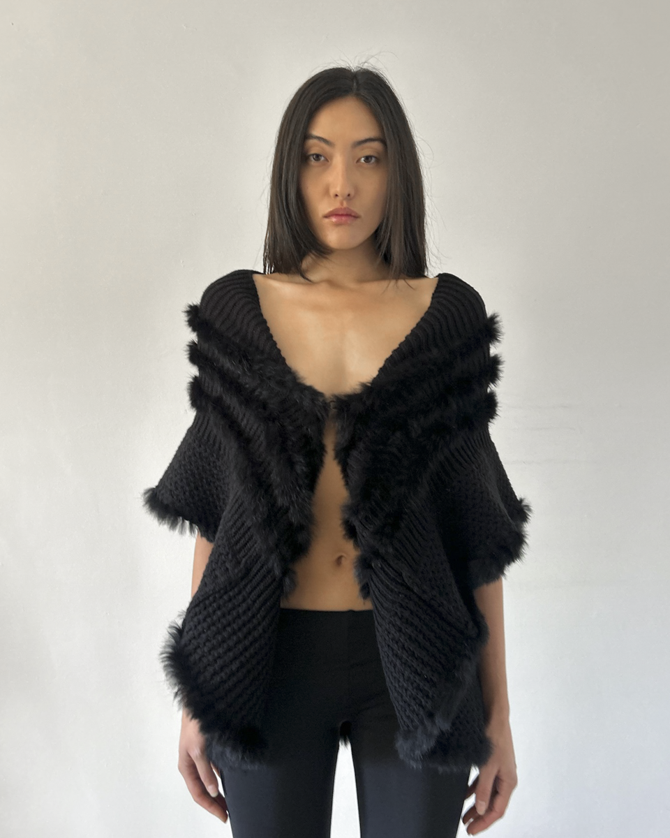 Vintage Fur Poncho / Vest