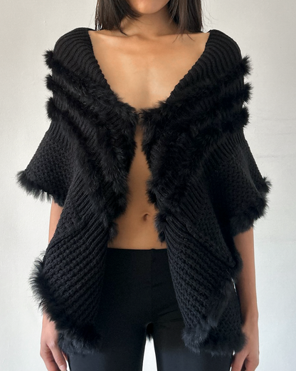Vintage Fur Poncho / Vest