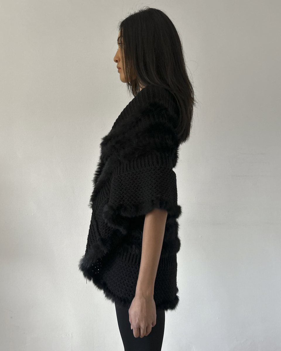 Vintage Fur Poncho / Vest
