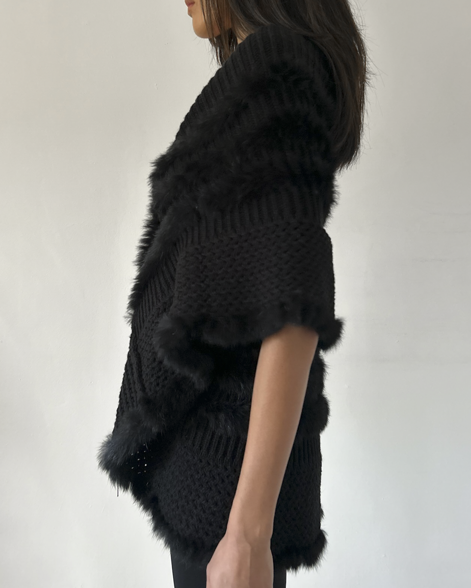 Vintage Fur Poncho / Vest