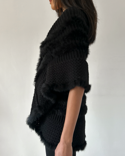 Vintage Fur Poncho / Vest