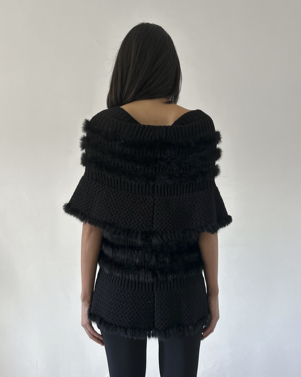 Vintage Fur Poncho / Vest
