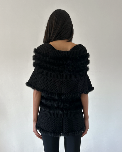Vintage Fur Poncho / Vest