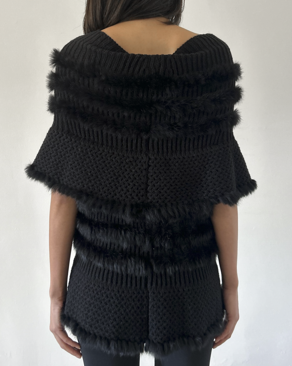 Vintage Fur Poncho / Vest